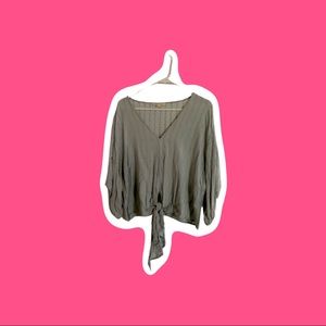 Medium pale blue front tie blouse by Lovestitch